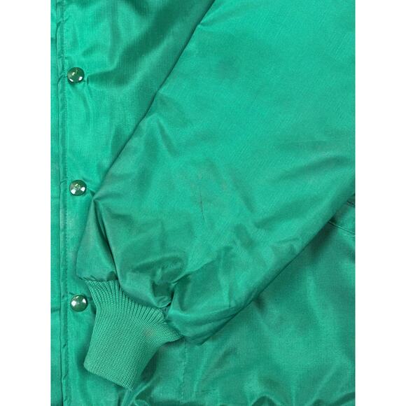Vintage Dekalb Seed Co Fleece Lined Jacket Men's Large Green Front Snap Retro - Picture 10 of 11